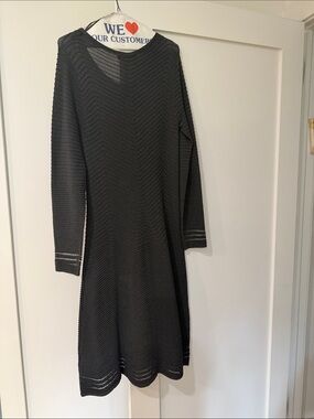 &GOLF & Black Knit Midi Dress Size Medium NWT